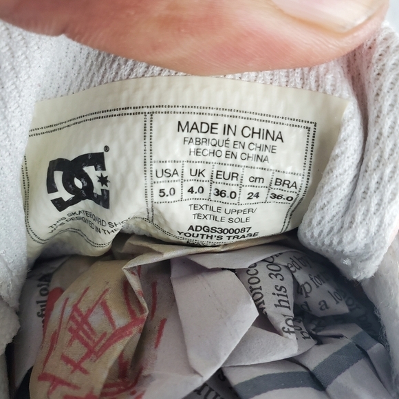 DC Shoes Youth 5 Girl's Trase TX Skate Shoes Floral Design Canvas - Picture 12 of 12